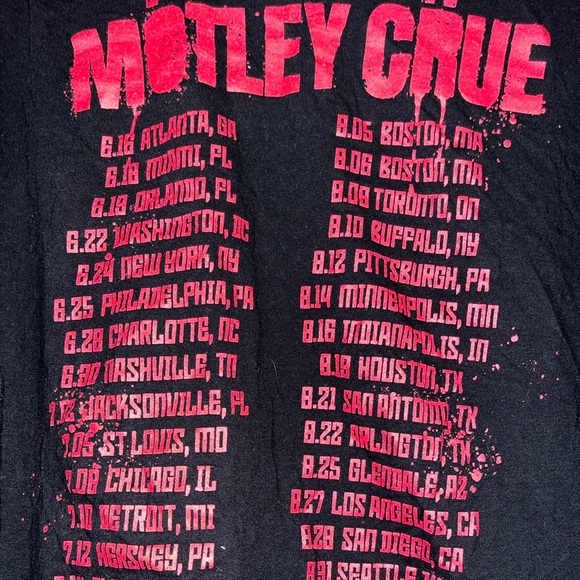 Motley Crue Concert Tee - Picture 3 of 3